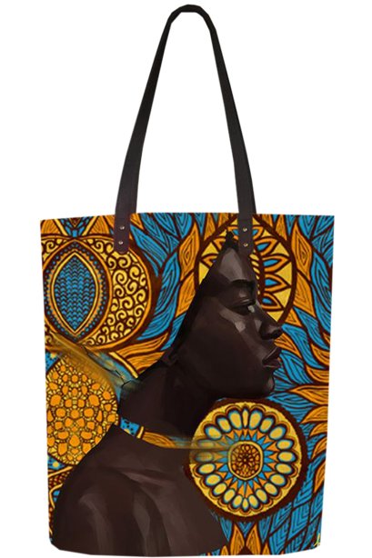 กระเป๋าลายแอฟริกัน / กระเป๋าผ้าแคนวาส / กระเป๋าผ้า / จัดส่งฟรี