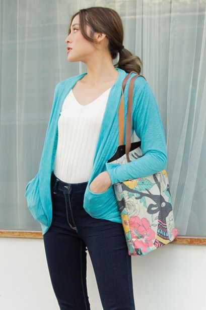 กระเป๋าผ้า / กระเป๋าลายวินเทจ / จัดส่งฟรี