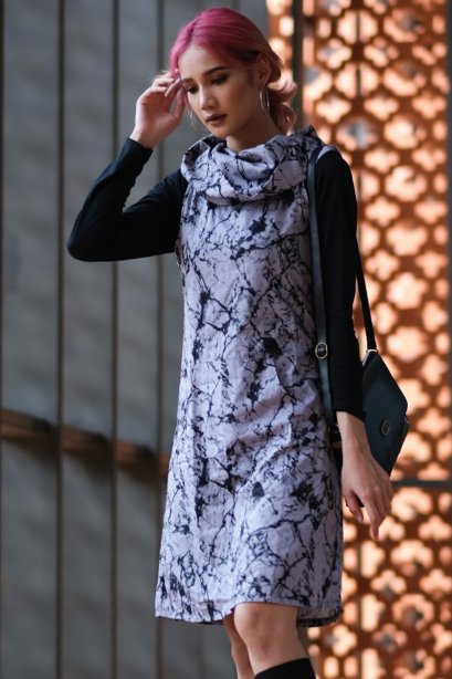 ชุดผ้าฝ้าย / เดรสคอเต่า / จัดส่งฟรี