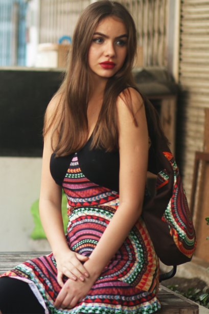 เดรสผูกคอลายแมนดาลา