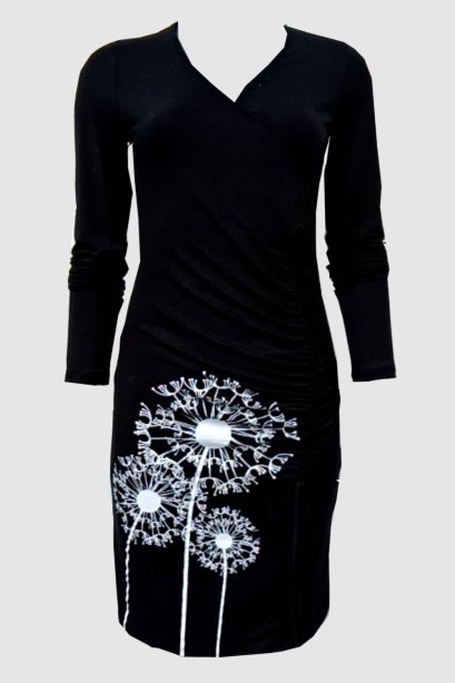 เดรสแขนยาวพิมพ์ Dandolion