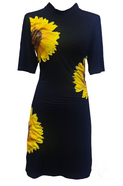 Sunflower High Neck Dress