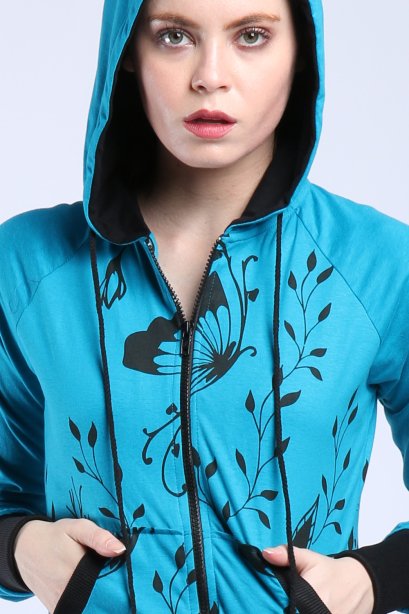 คอตตอนแจ๊กเกตพิมพ์ลายดอกไม้ป่า