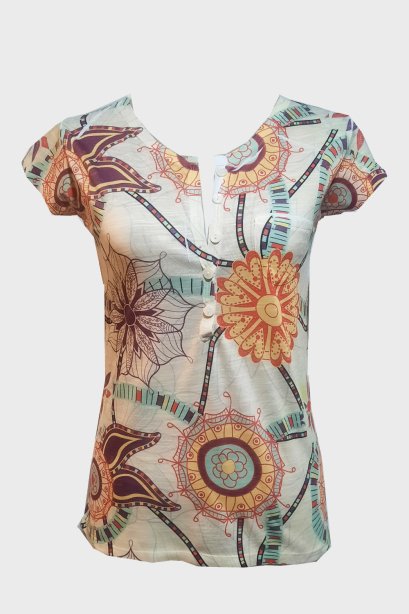 Ethnic Floral Printed Tee