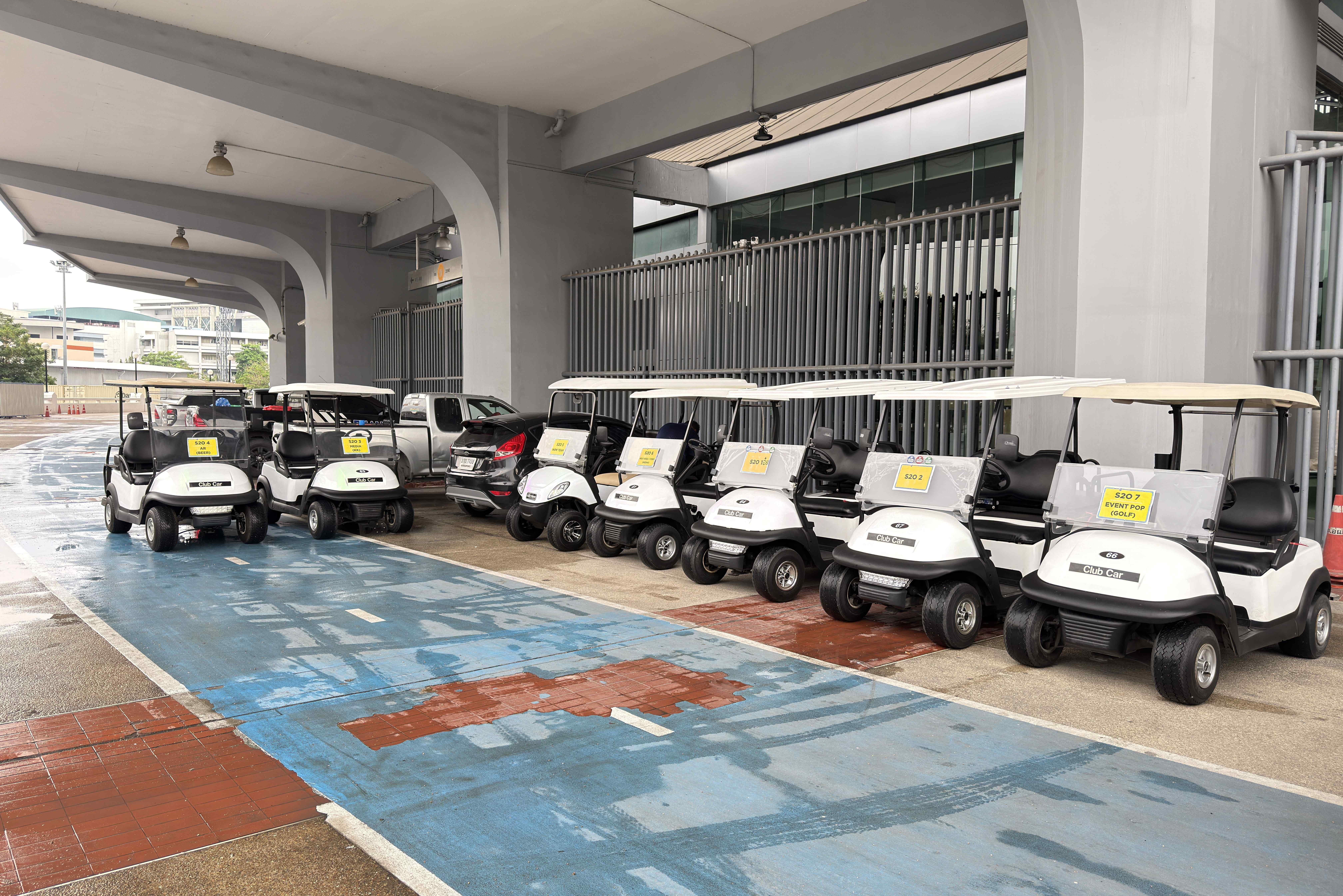 golf-cart-rental-s2o-2025-01 รถกอล์ฟไฟฟ้าเช่า 7 คัน งาน S2O Songkran Festival 2025