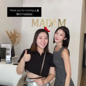 Client photo after lash extensions at Madam Studio Bangkok Client photo after lash extensions at Madam Studio Bangkok