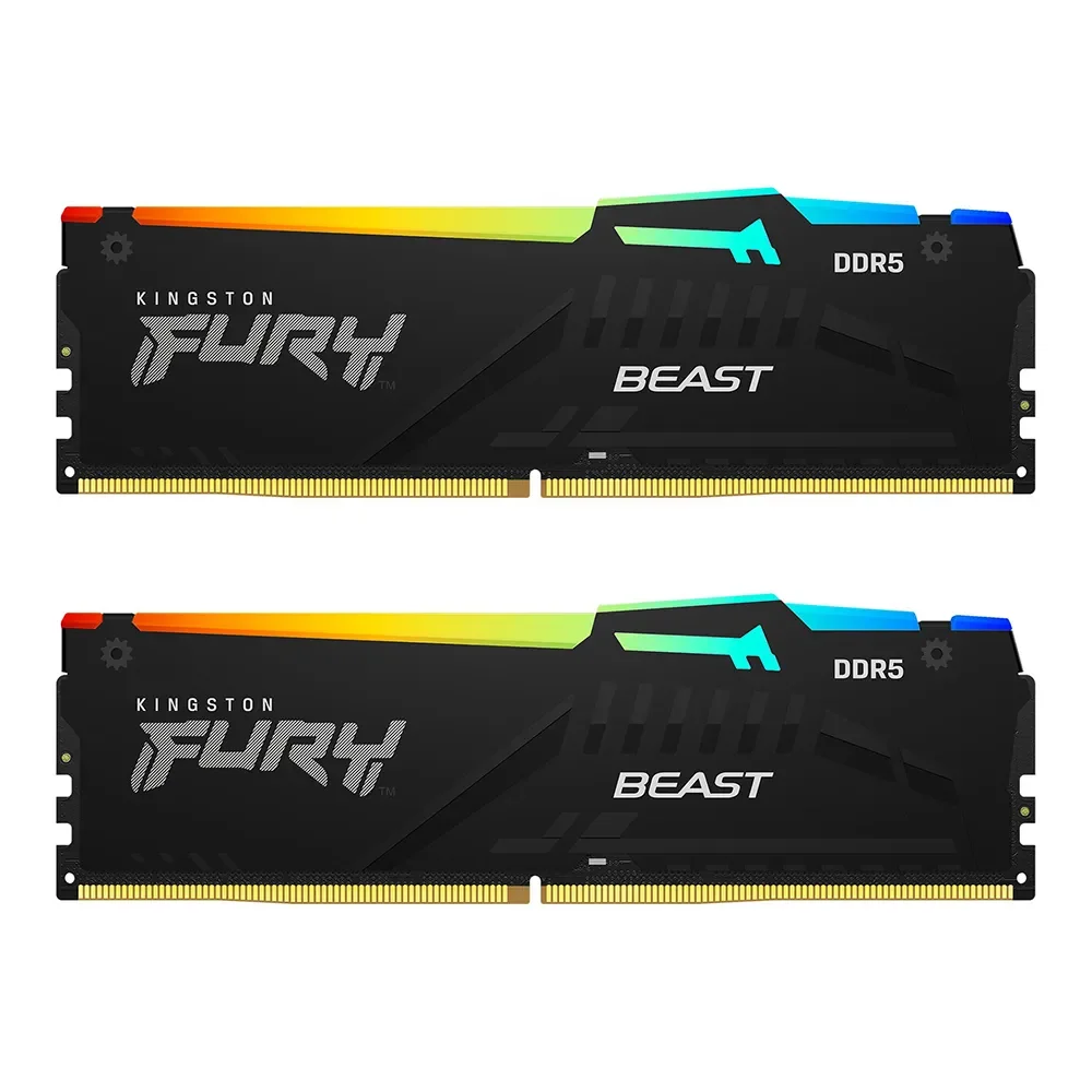 PC DDR5 32GB(16*2)/5600 KINGSTON FURY BEAST RGB (KF556C40BBAK2-32)
