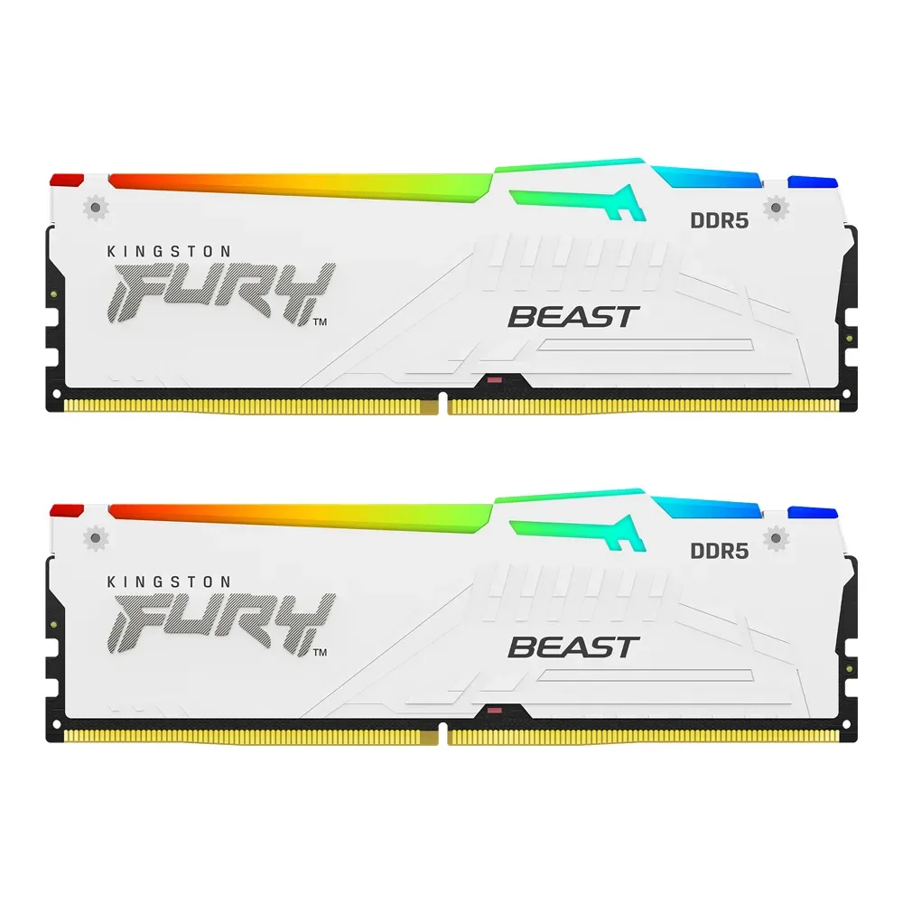 PC DDR5 32GB(16GB*2) 5600 KINGSTON FURY BEAST WHITE RGB