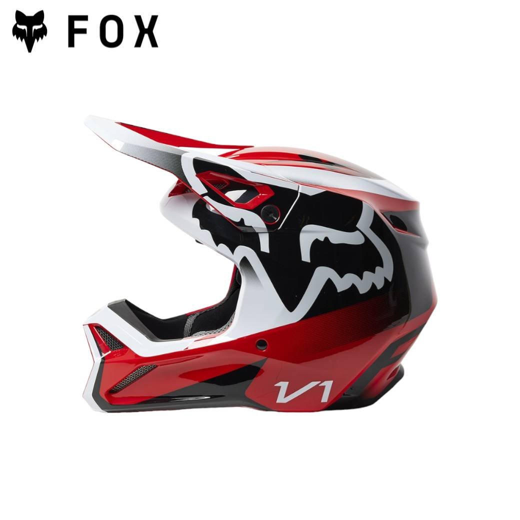 FOX V1 LEED HELMET, DOT/ECE FLUORESCENT RED