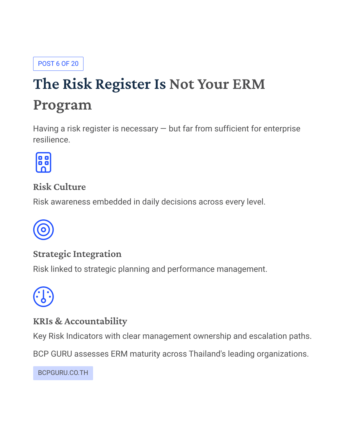 Dod Program Risk Register Risk Register ไม่ใช่ ERM Program — ความแตกต่างที่สำคัญ | BCP GURU