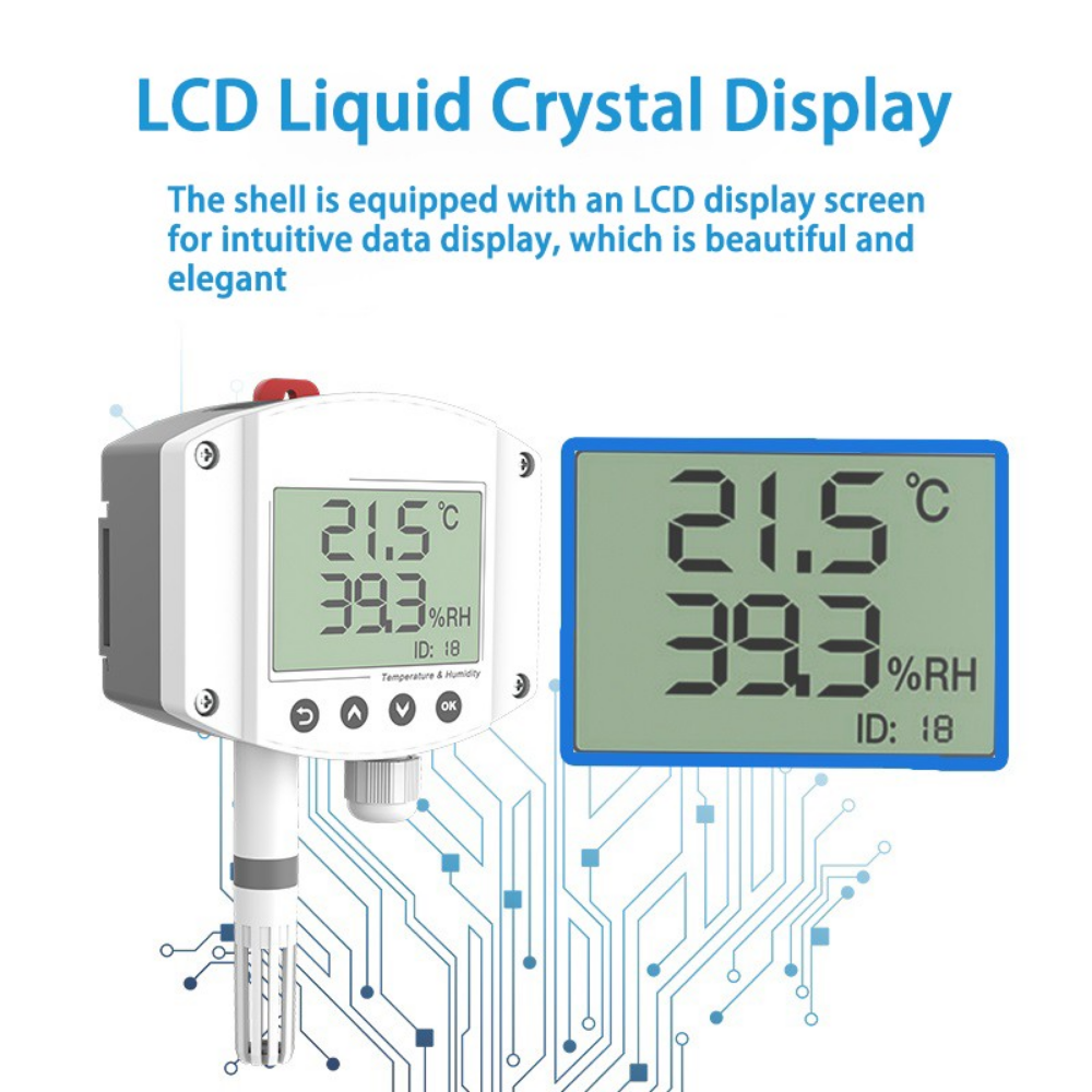 Temp. Humidity Display Digikey Industrial grade LCD display temperature and humidity transmitter ...