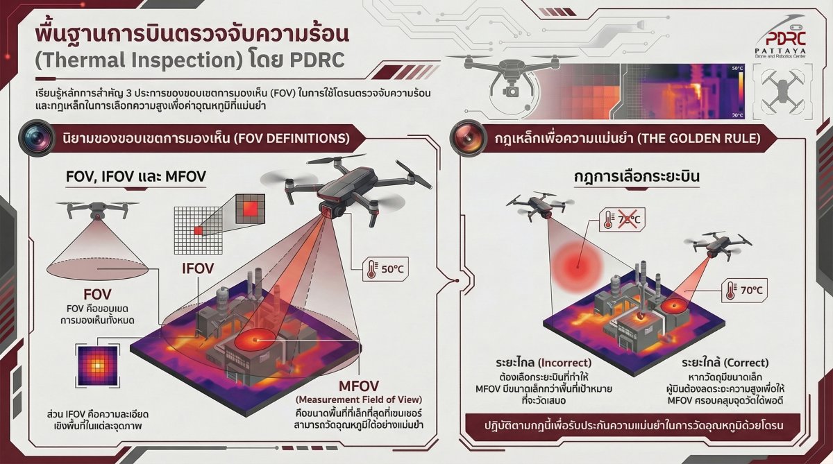 ความแตกต่างที่สำคัญระหว่าง FOV, IFOV และ MFOV ในการบินโดรนตรวจจับความร้อน