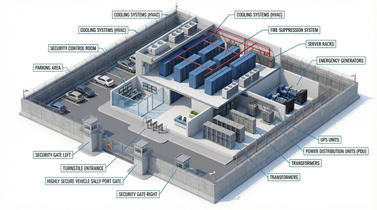 Virtual Datacenter Security Stack Fortifying Digital Data Centers: Essential Physical Security Systems ...