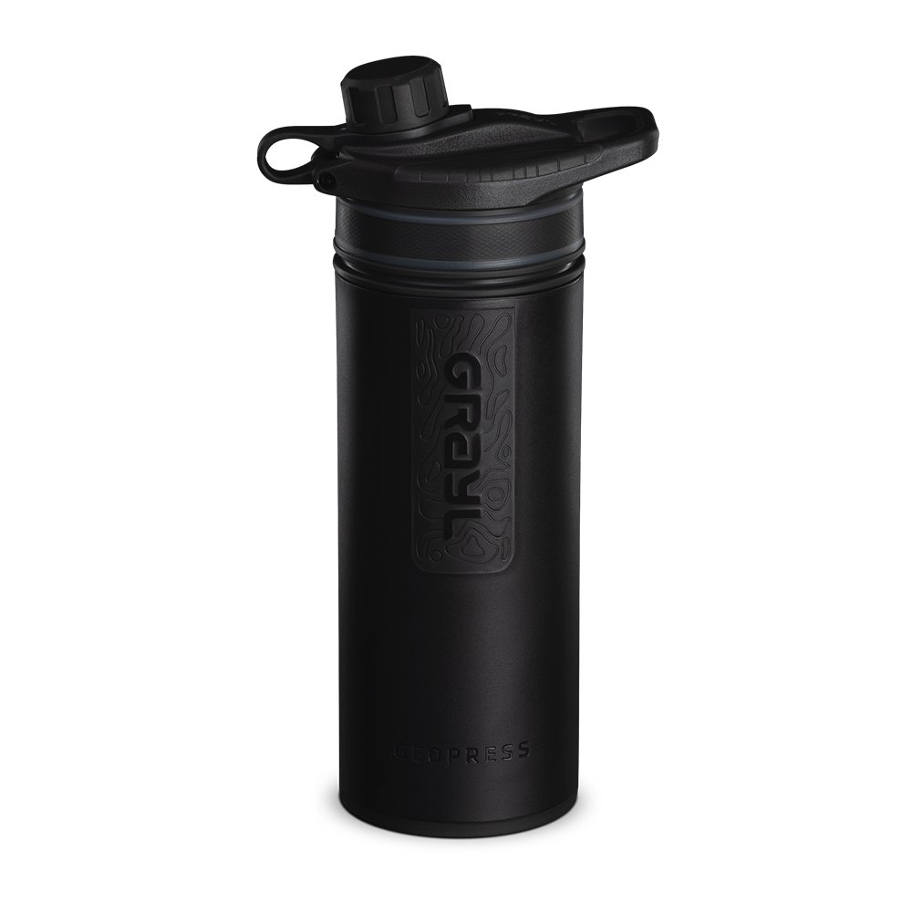 GRAYL Titanium UltraPress Bouteille filtrante Olive Drab 500 ml – Filtre pour randonnée, camping, survie, voyage GRAYL Titanium UltraPress Bouteille filtrante Olive Drab 500 ml – Filtre pour randonnée, camping, survie, voyage