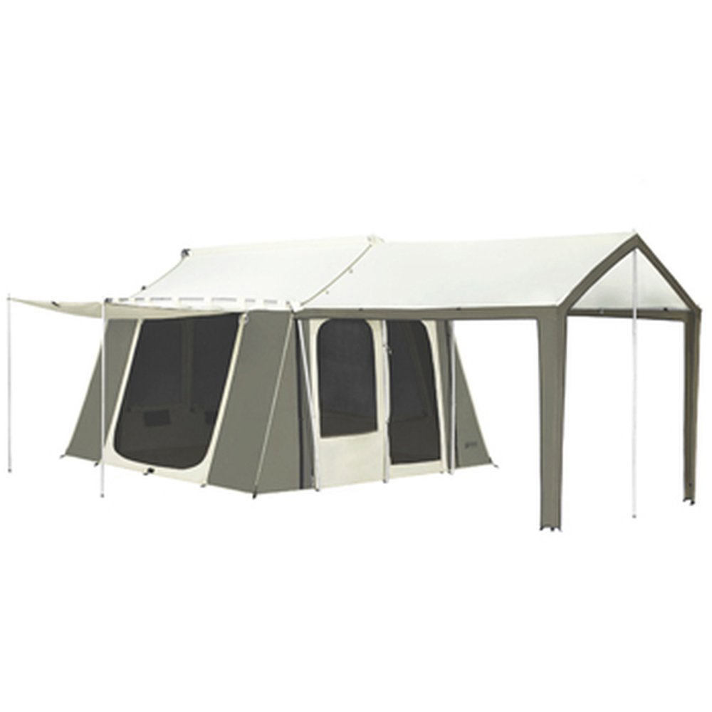 12 X CABIN TENT WITH DELUXE AWNING
