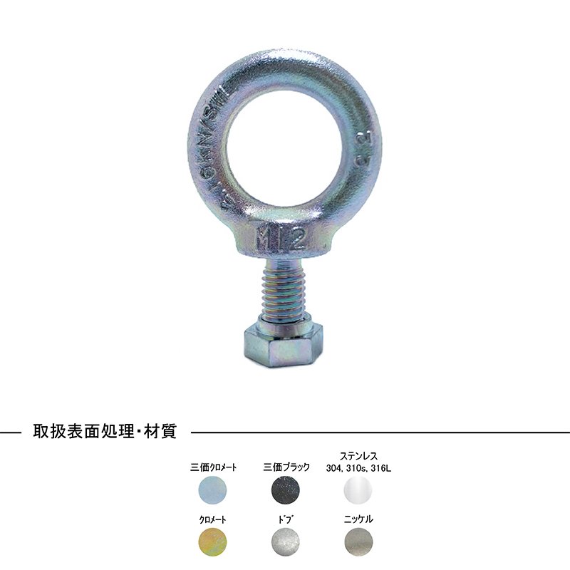 アイボルト JIS B-1168 国産品：阪神ネジ株式会社