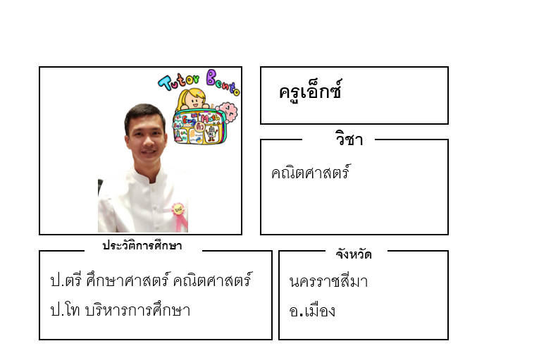 ครูสอนพิเศษ รหัส 2549-ครูเอ็กซ์ ติว คณิตศาสตร์ นครราชสีมา โคราช ...
