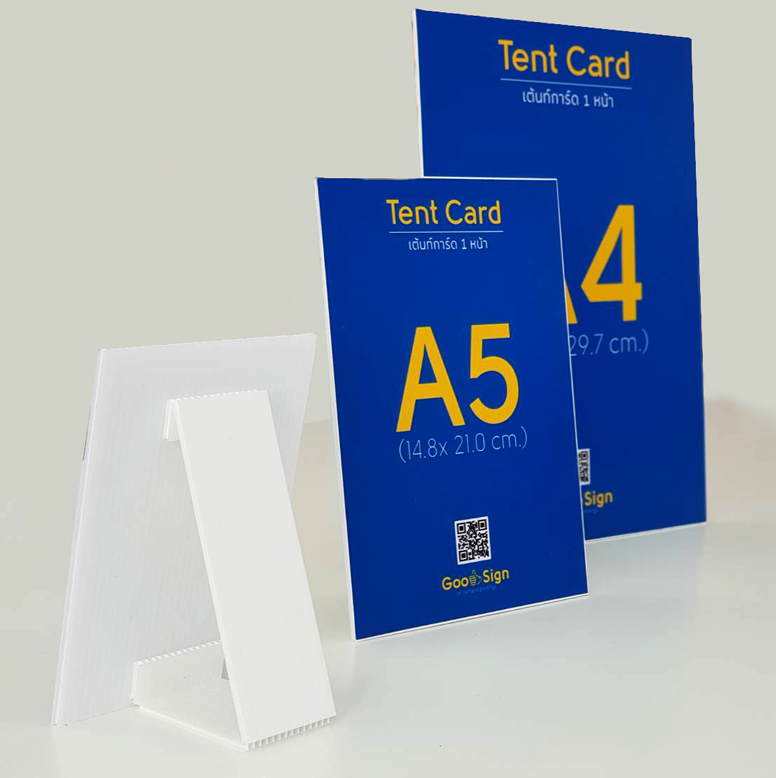 Tent Card PP Board Single Side goodsignstore