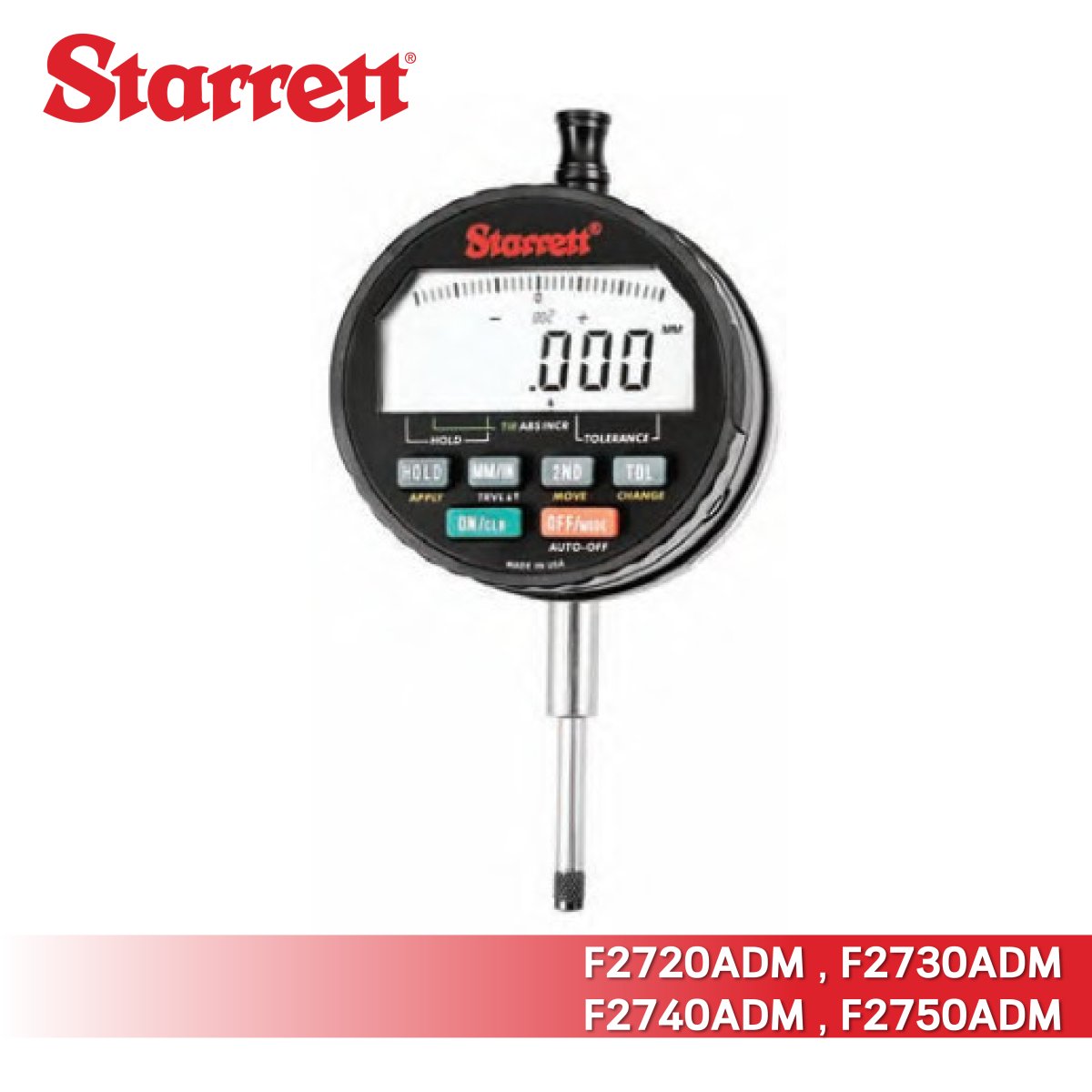 Starrett Factory Digital Indicator F2720ADM , F2730ADM , F2740ADM , F2750ADM
