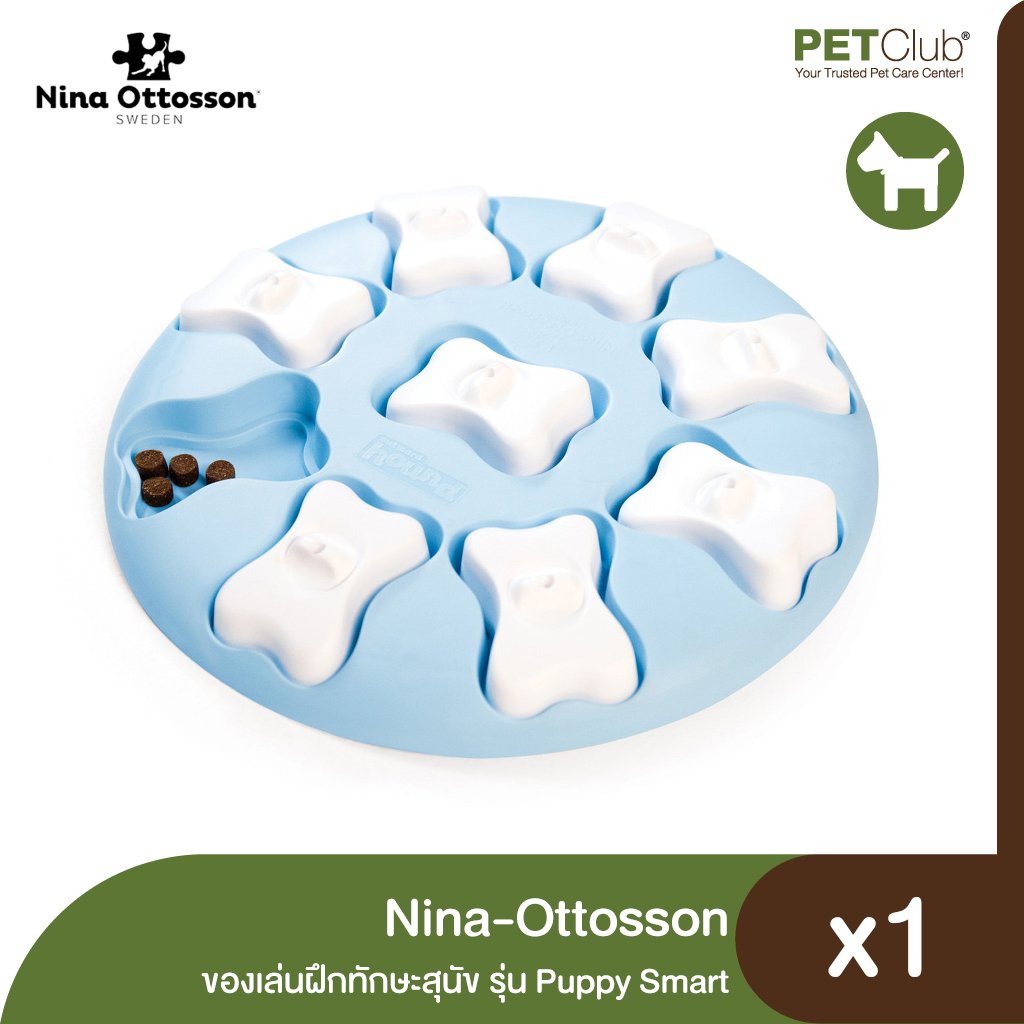 Nina Ottosson Puppy Smart Blue Interactive Treat Puzzle Dog Toy
