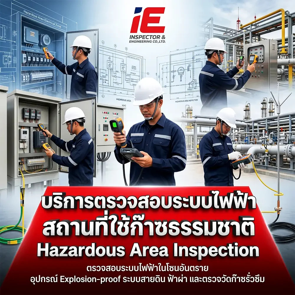 บริการตรวจสอบระบบไฟฟ้า สถานที่ใช้ก๊าซธรรมชาติ (Hazardous Area Inspection)
