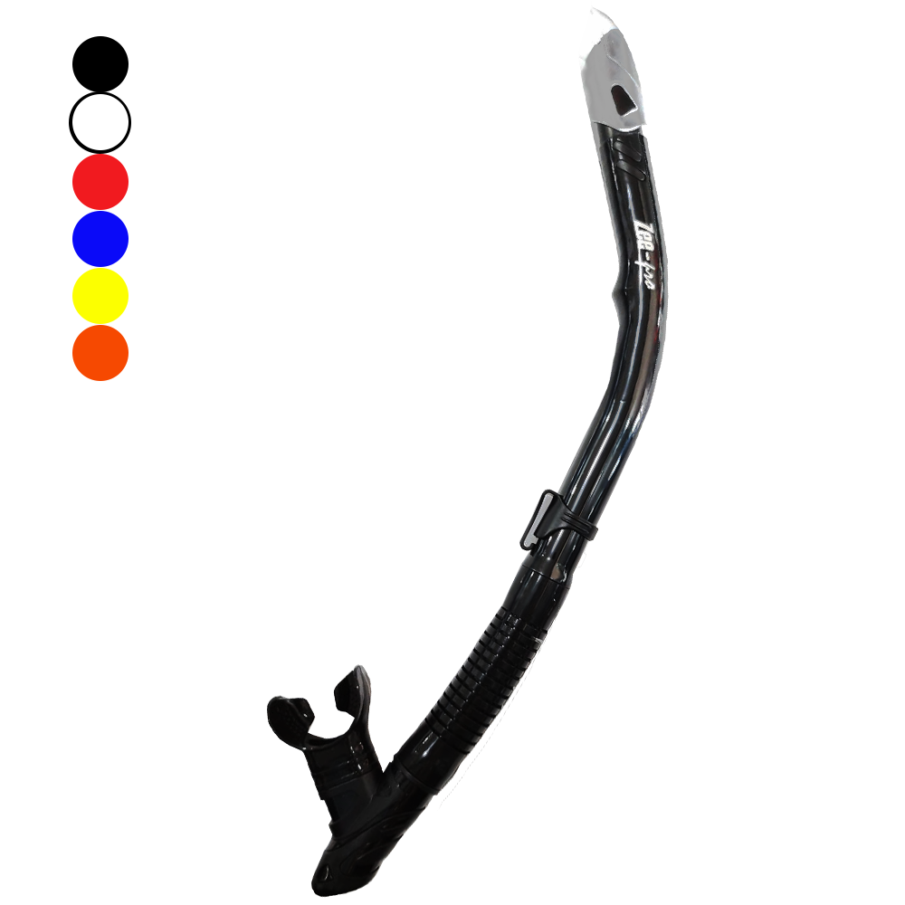 SnorkelPro Trinidad Semi-Dry Snorkel - Premium Silicone With Splash Guard