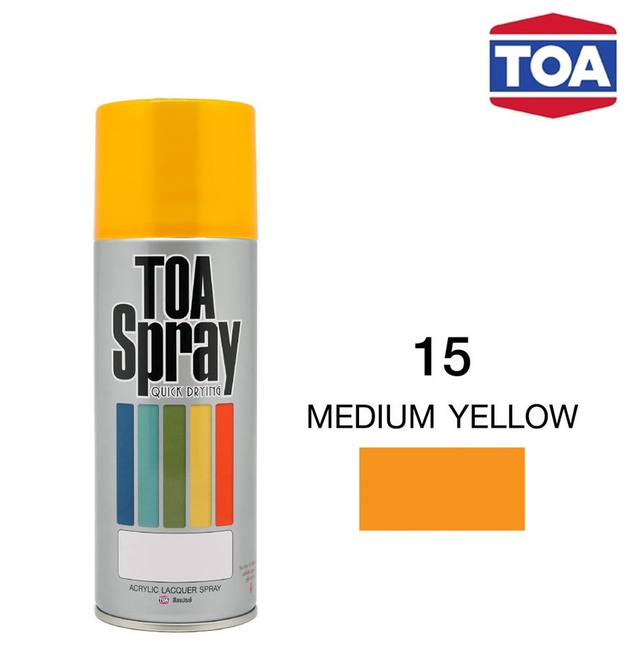 Toa Yellow Code สีสเปรย์ TOA 015 MEDIUM YELLOW