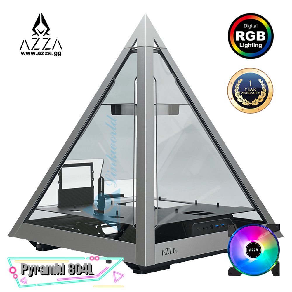 AZZA Innovative Tempered Glass ARGB Computer Case PYRAMID 804L with ...