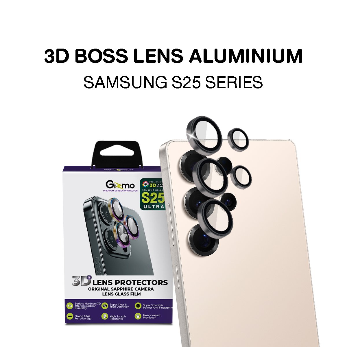 Gizmo 3D Boss Lens Aluminum ring กระจกกันเลนส์กล้อง สำหรับ Samsung ...