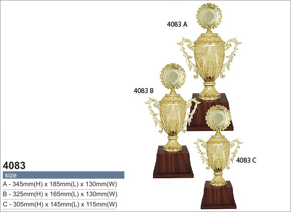 ถ้วยรางวัลโทรฟี่ รหัส 4083