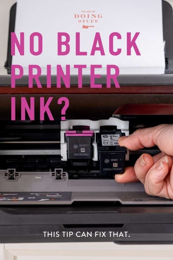 หมึก inkjet สีดำหมด ก็ไม่มีปัญหา No Black Printer Ink? No Problem.