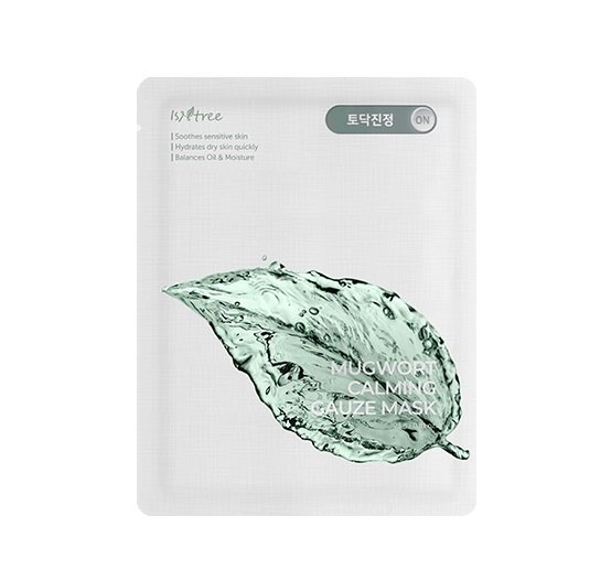 Isntree Mugwort Calming Gauze Mask 10sheet testerkorea