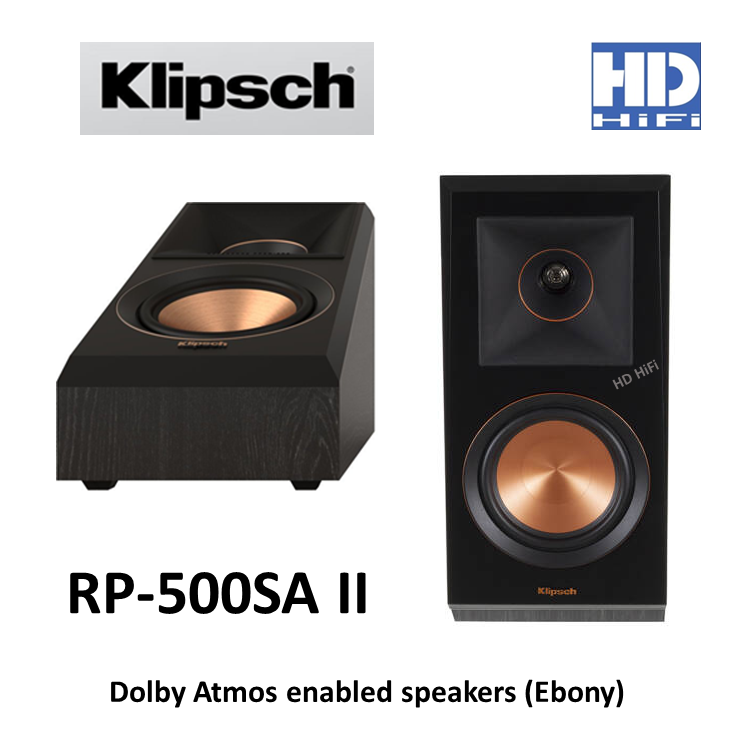 Klipsch RP-500SA II Dolby Atmos enabled speakers (Ebony)