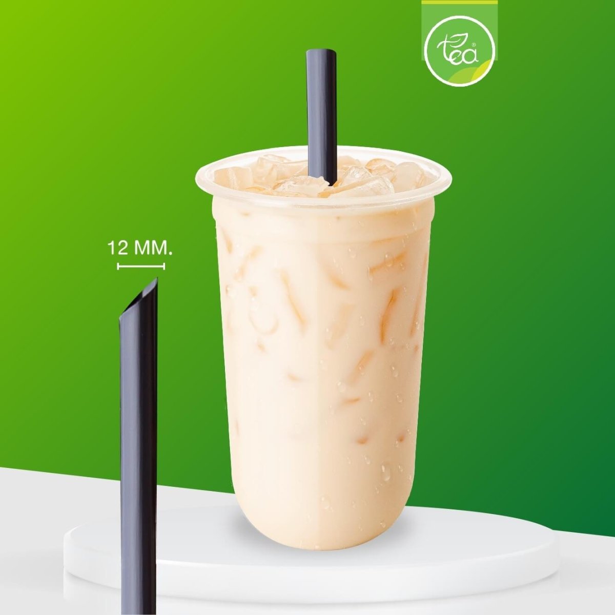 Plastic Straw Black 12 mm