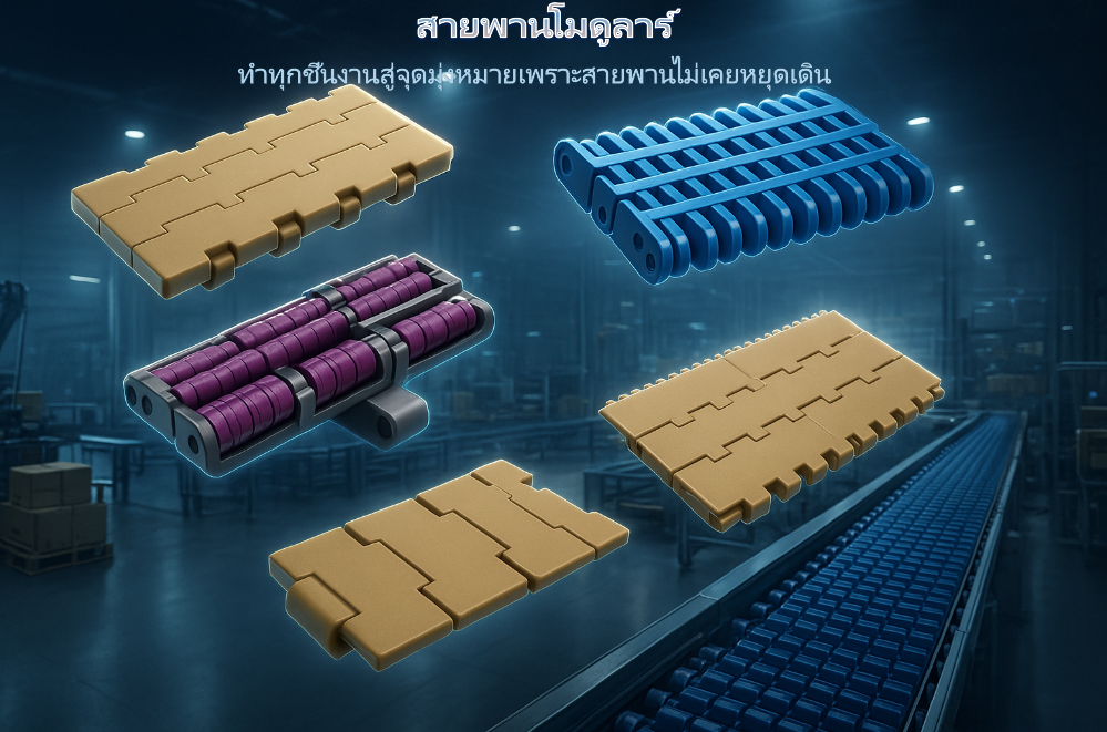 Modular Defense Color Chain สายพานโมดูลาร์ Modular Belt หรือ Modular chain
