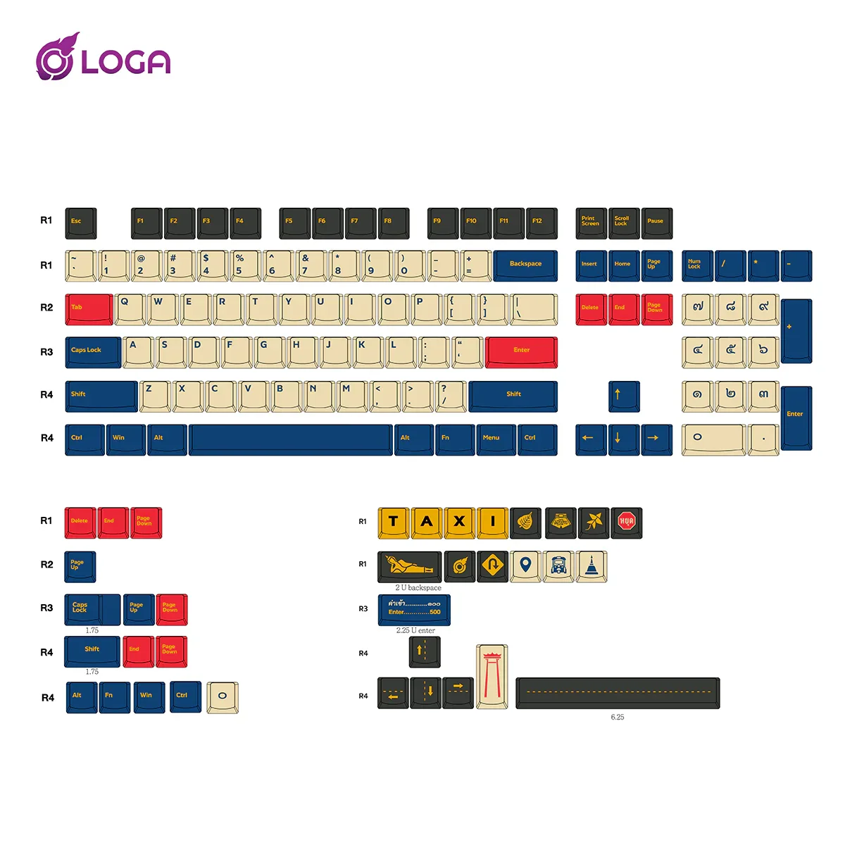 LOGA TUKTUK Keycaps