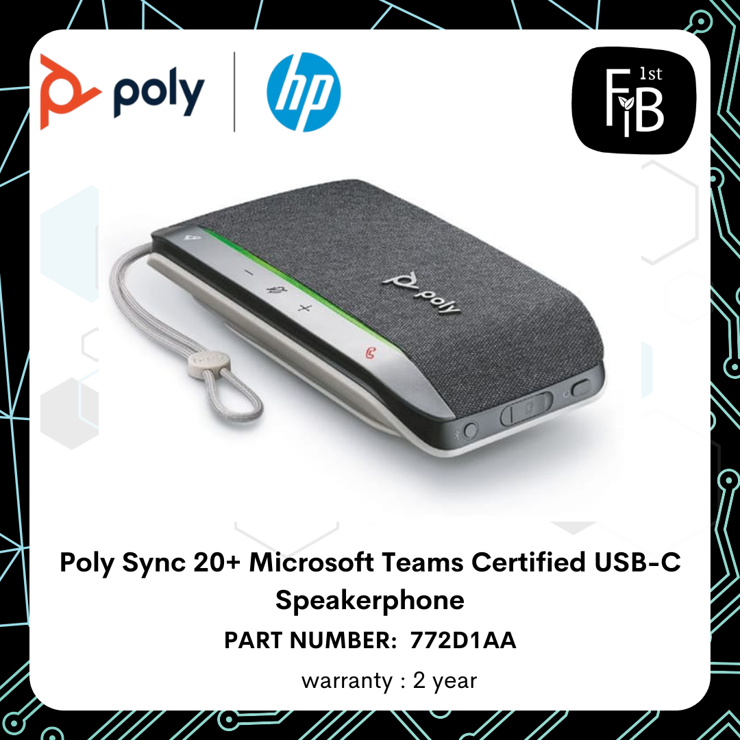 Poly Swync Poly Sync 20+ Microsoft Teams Certified USB-C Speakerphone