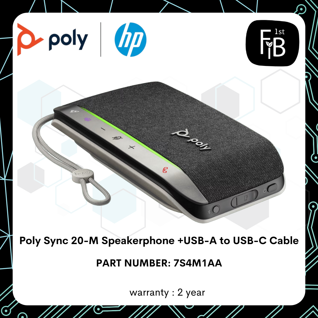 Cube Polysync Poly Sync 20-M Speakerphone +USB-A to USB-C Cable