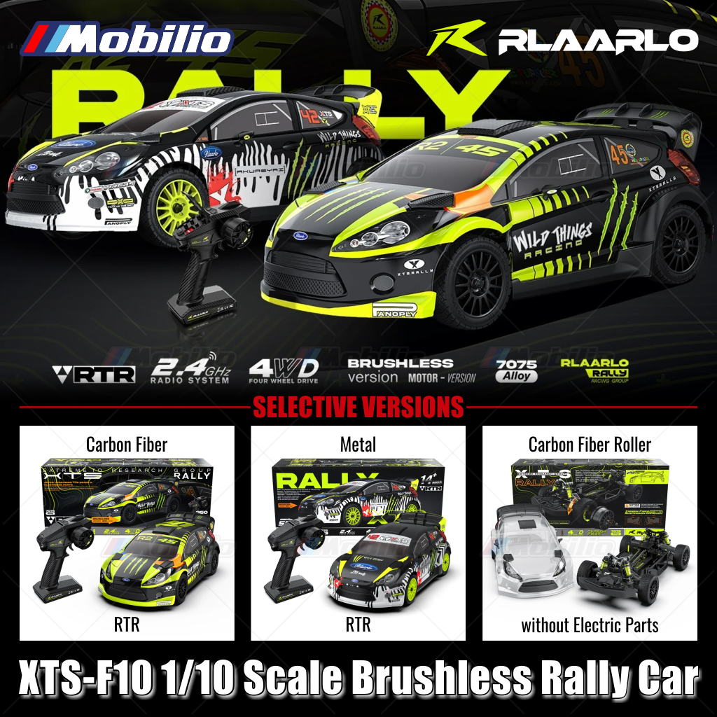 Rlaarlo XTS-F10 1/10 Scale Brushless Rally Car RTR Carbon Fiber KIT ...
