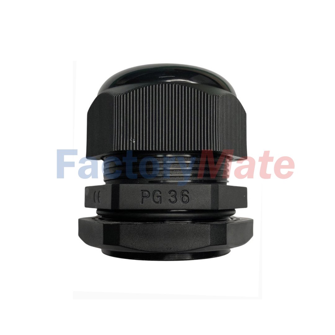 R&R เคเบิ้ลแกลนด์เกลียวล็อค PG36,Cable Gland PG36 สีดำ - factorymate