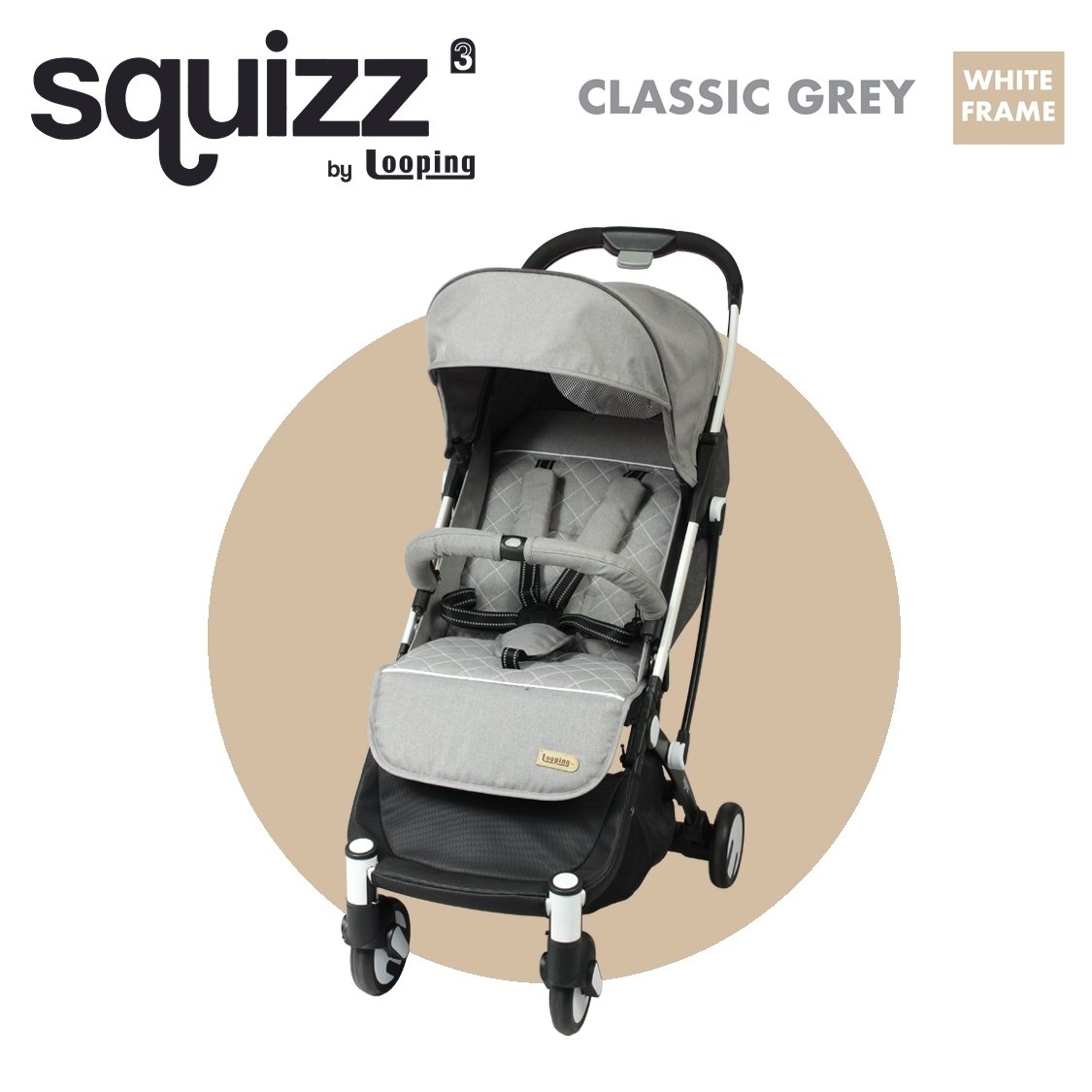 Looping Squizz 3 Classic Grey White Tube babycarethailand