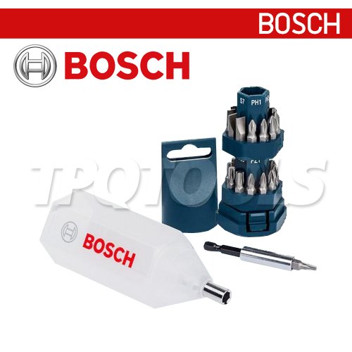 ชุดไขควงมือพร้อมดอกไขควง 25 ชิ้น Blue Big Bit BOSCH Screwdriver bit set (2607017404) tpqtools