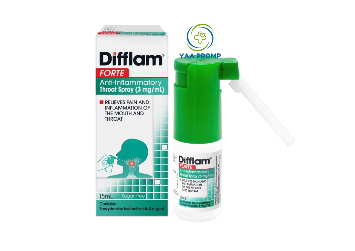 DIFFLAM FORTE THROAT SPRAY ดิฟแฟลม สเปรย์ พ่นคอ ลดอักเสบคอ
