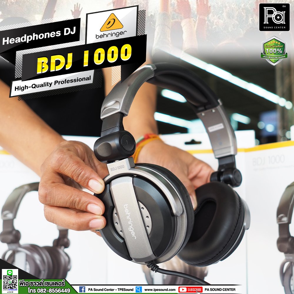 Casque Behringer BDJ 1000 - Qualité Pro Pour DJ, Son Puissant Et Clair | Écouteurs Over-ear