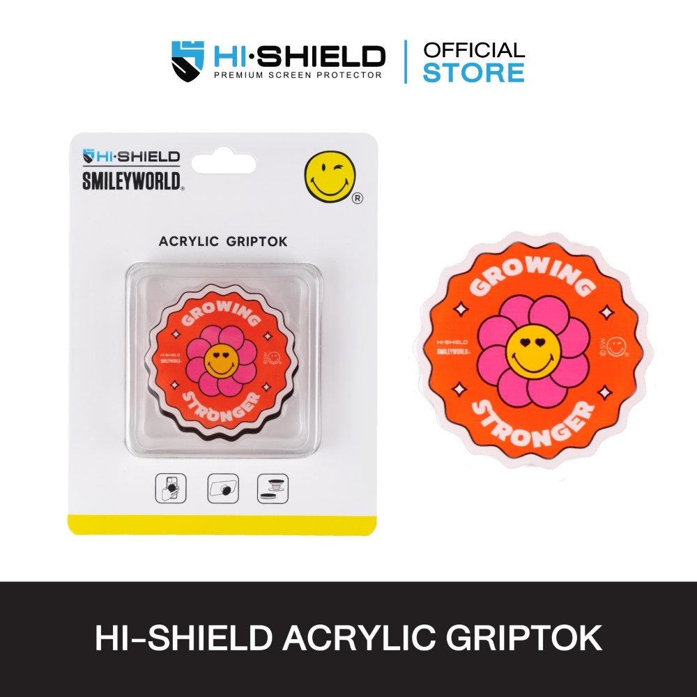 HISHIELD Acrylic Griptok Smileyworld022 hishieldgadget