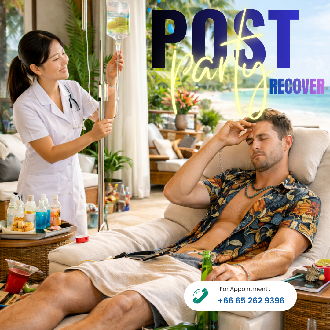 Post-Party Recovery Samui. Fast Hangover Cures & IV Drip Guide (2026)