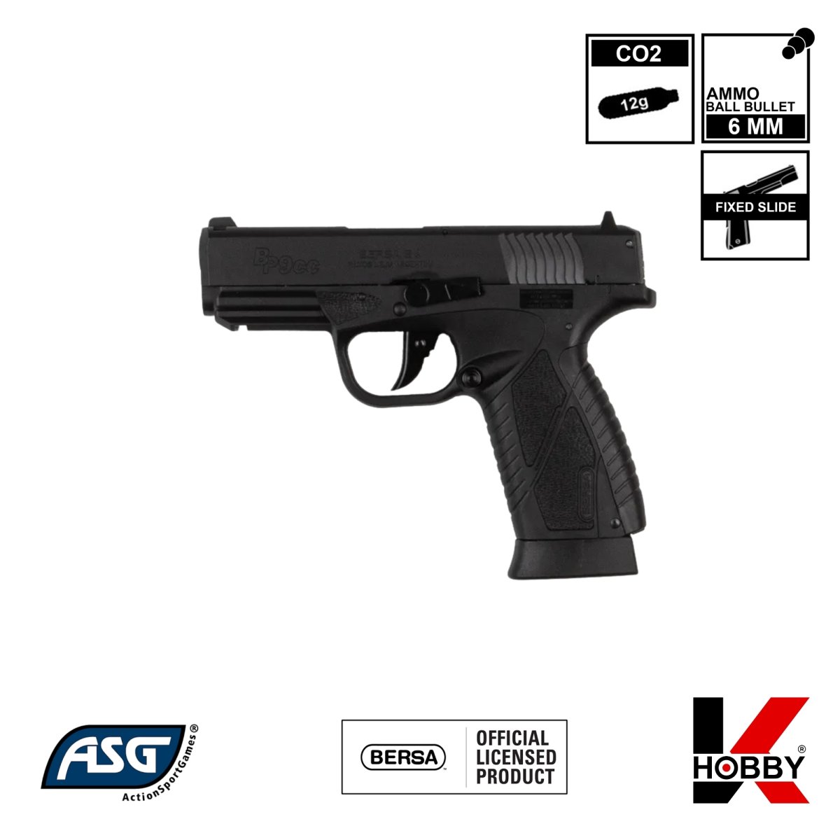 ASG BERSA THUNDER 9 PRO (Co2) ปืนบีบีกัน ปืนสั้นอัดแก๊ส