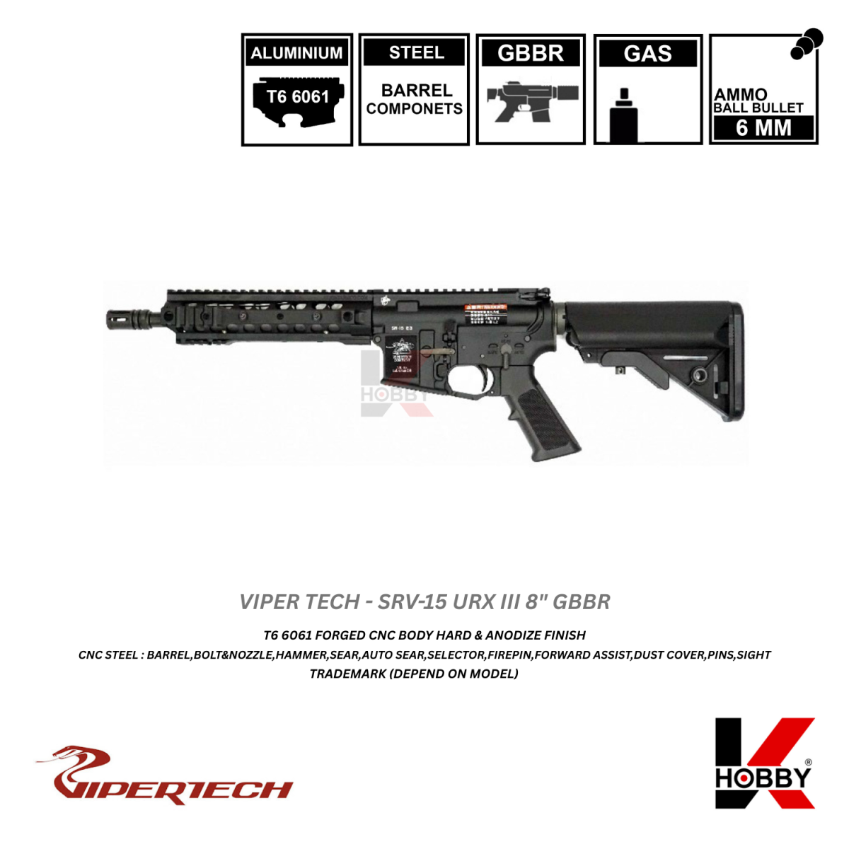 [ PRE-ORDER ] VIPERTECH - SRV-15 URX III 8