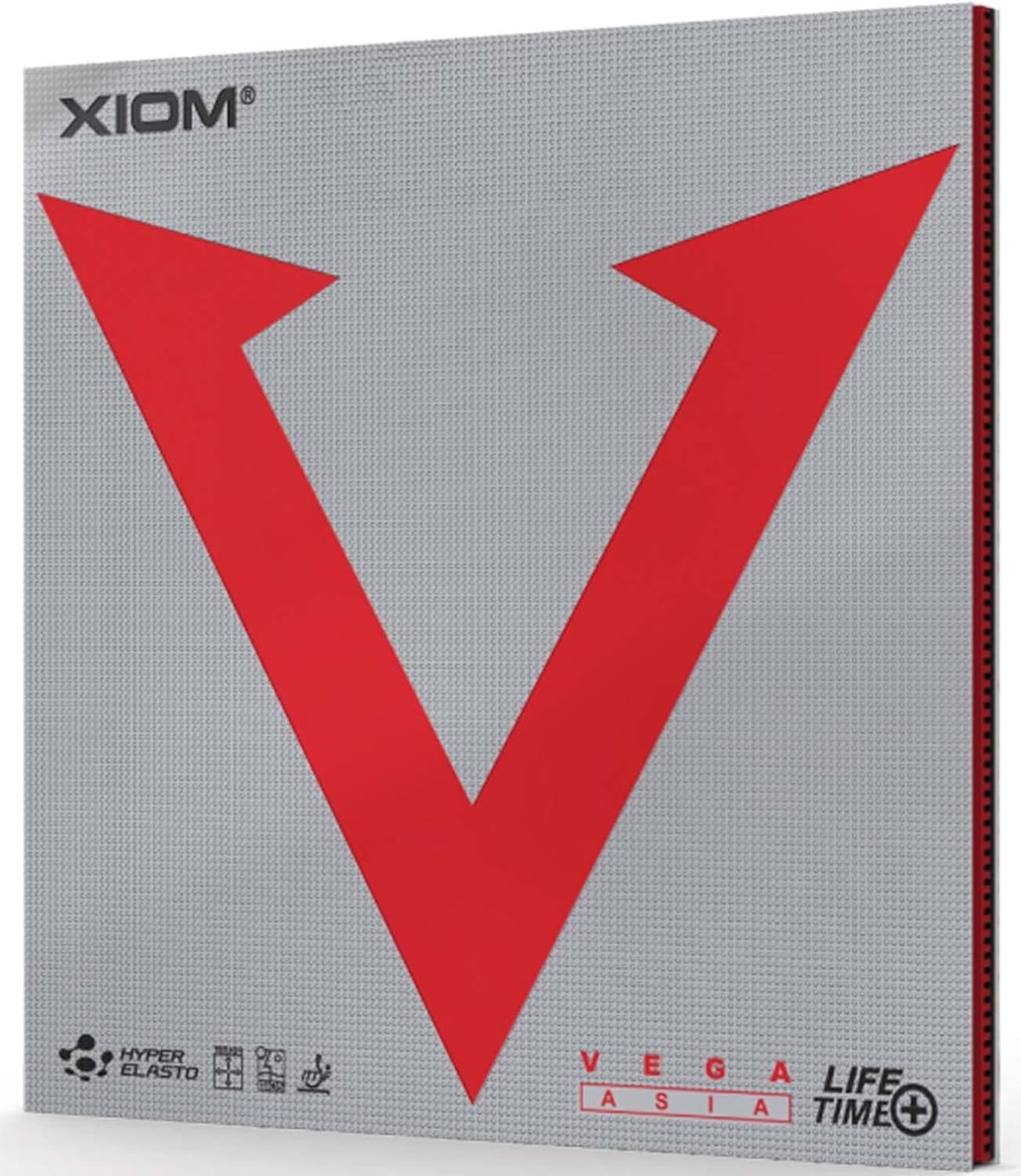 XIOM Vega X – Rivestimento Per Racchetta Da Tennis Tavolo, Rosso, Spessore 1,8 Mm
