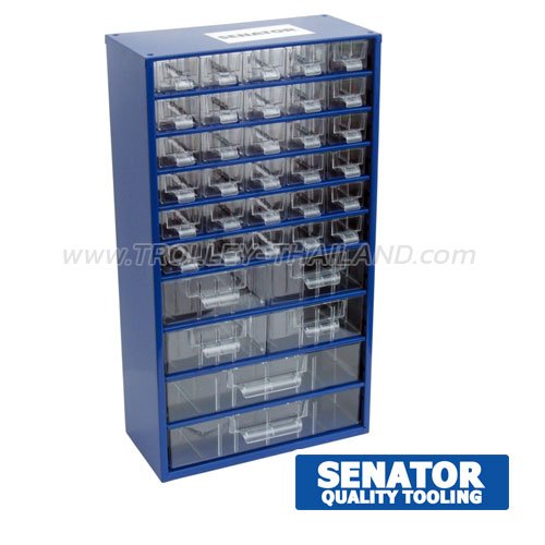 SEN-593-5300K กล่องเครื่องมือพลาสติกมีลิ้นชัก กล่องเก็บอะไหล่ (สีน้ำเงิน) SERVICES CASES